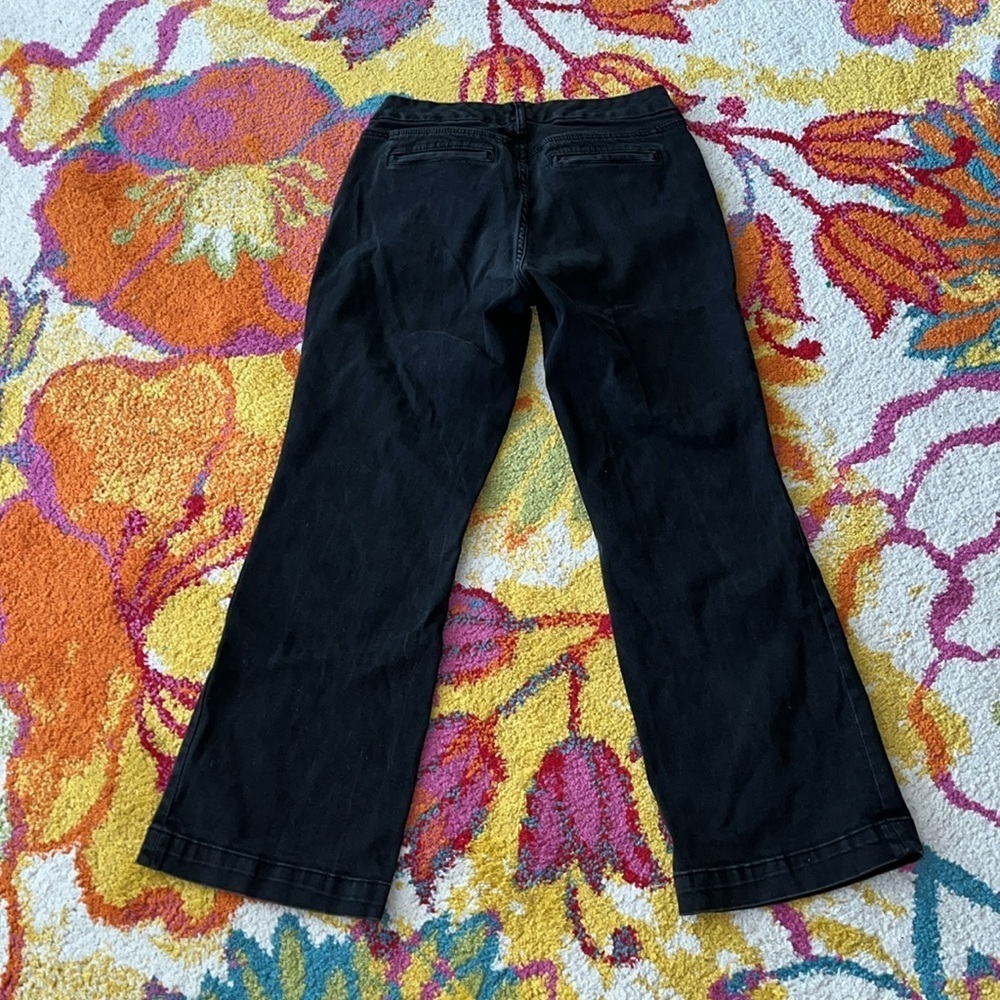 WOMEN’S BLACK EDDIE BAUER CURVY TROUSER JEANS SIZE 8P - Picture 7 of 10